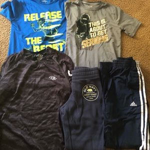 Shirts and pants and tank top